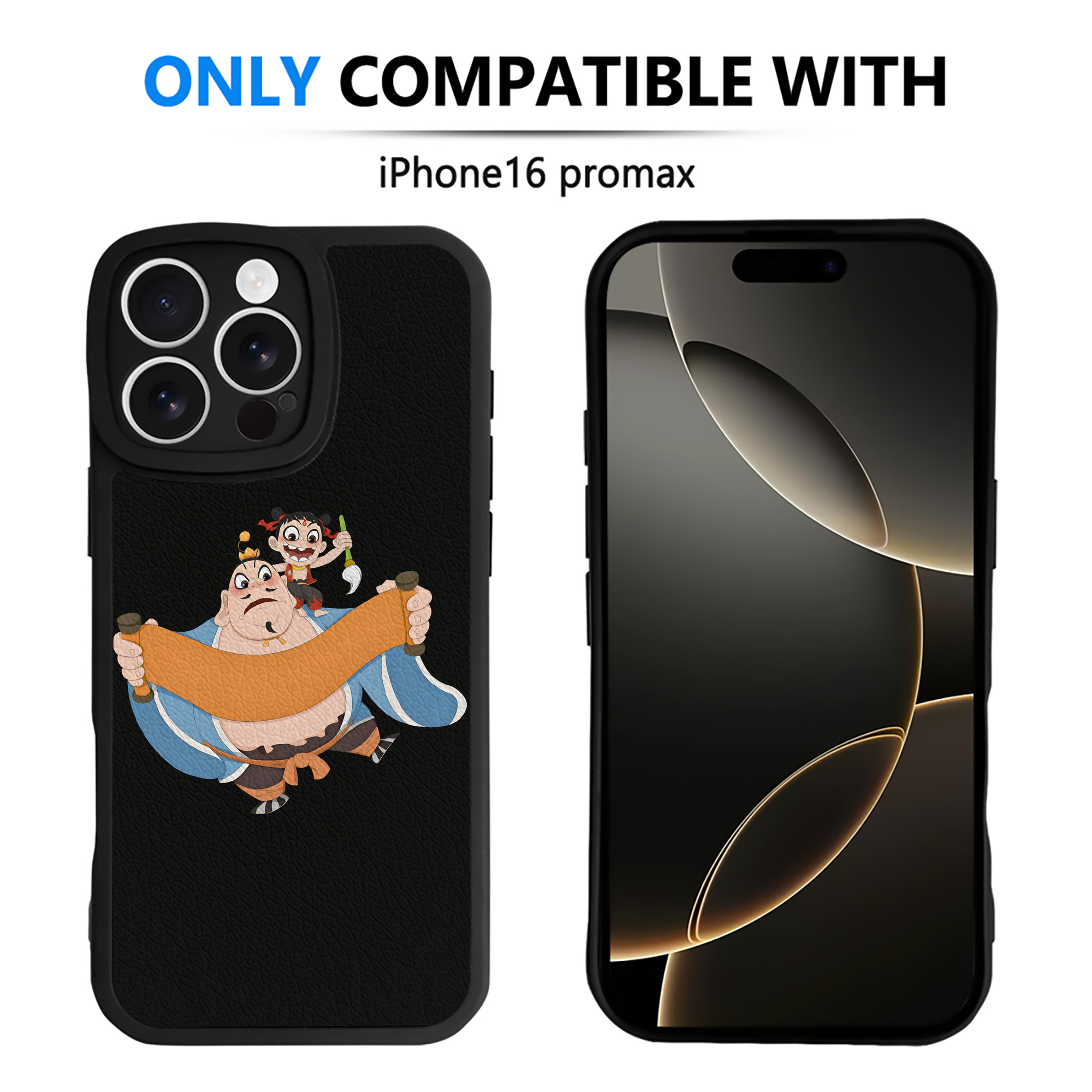 （画像用） Ne Zha 2 ナタ 魔童の大暴れ 【iPhone 16シリーズ対応】シリコンスマホケース（レザー調） 材質：シリコン